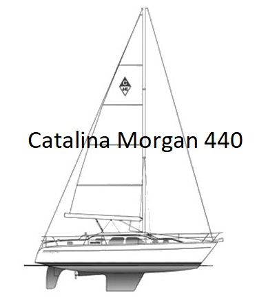 Catalina Morgan 440 line drawing